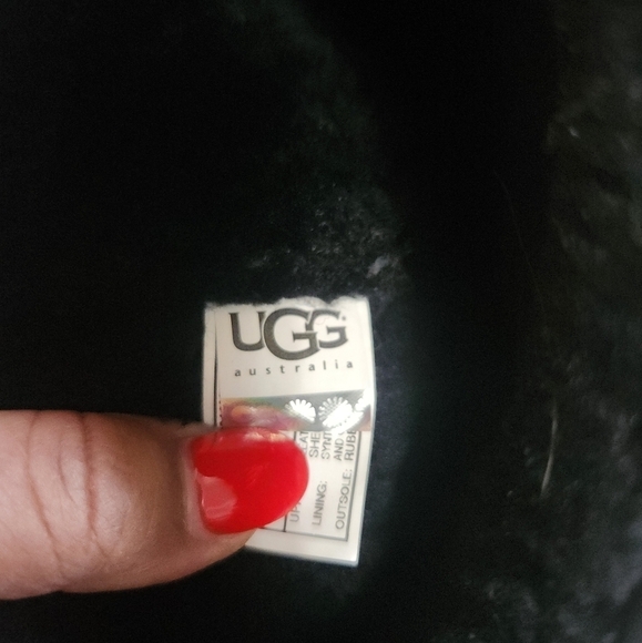 EUC UGG MEN'S SIZE 9 BLACK HARTSVILLE WATERPROOF SHEEPSKIN LEATHER BOOTS 5626 - Picture 13 of 14